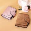 Fashion Women'S Short Wallets Pu Leather Matte High-Capacity Casual Coin Purse Zipper Money Bag Hasp Clutch Card Holder Clip