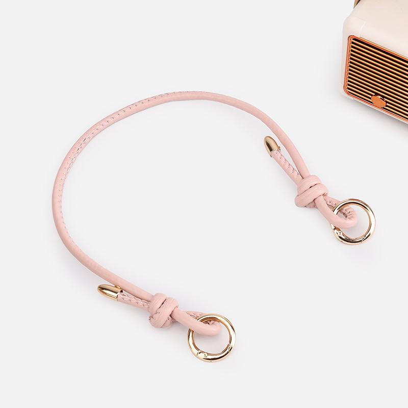 

Женский модный ремешок для сумки с узлом - ПУ кожа и металлическое кольцо, плечевой аксессуар. розовый