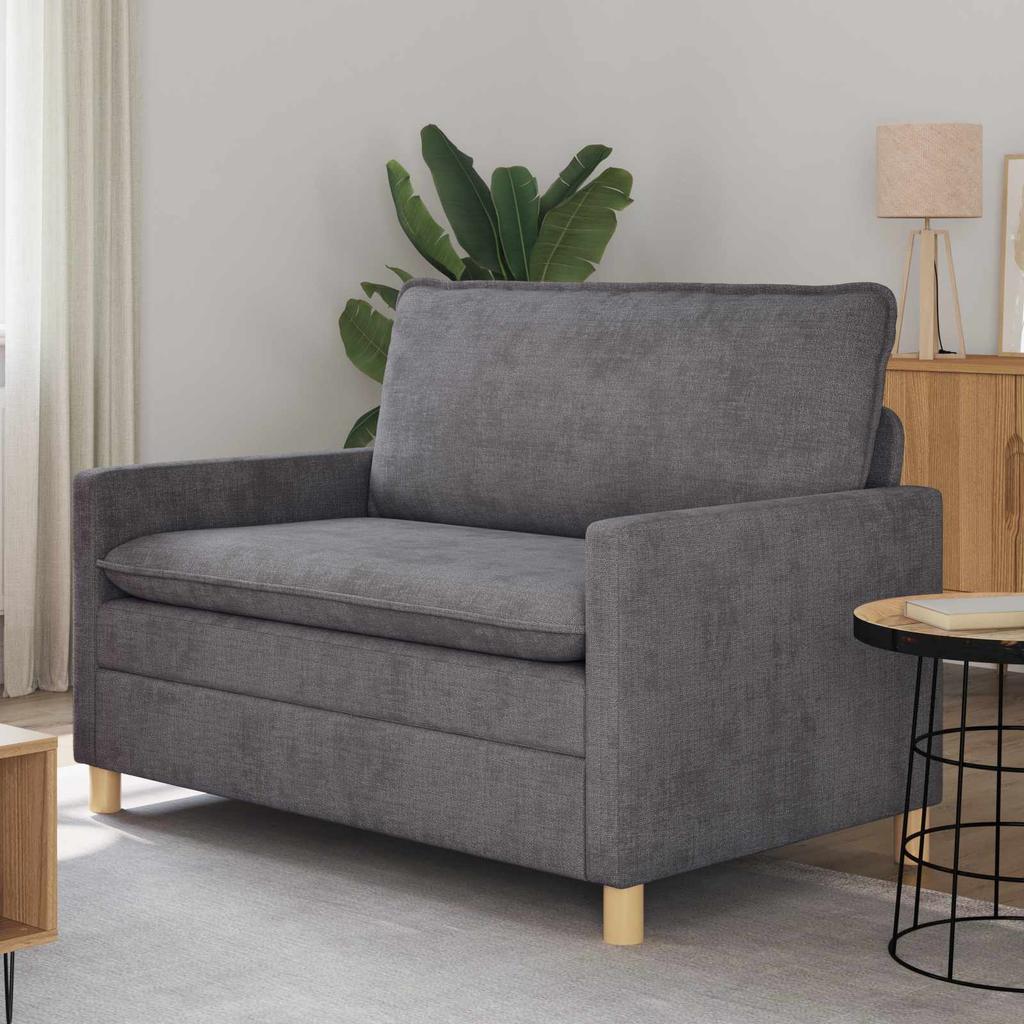 Sofa Dark Grey 126 X 81 X 87.5 Cm Polyester