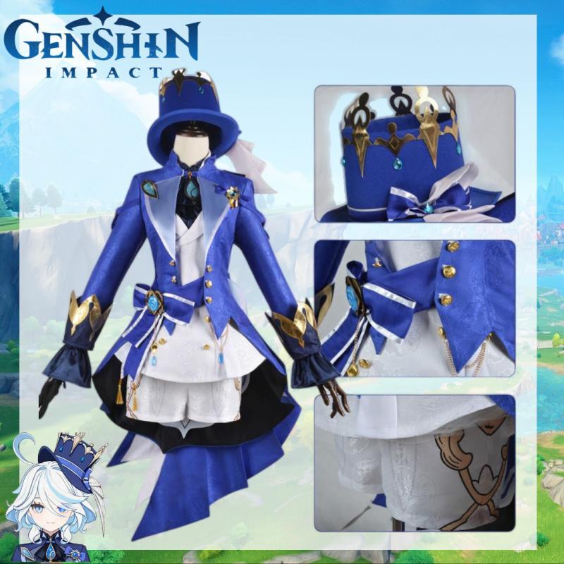 Impact Focalors Genshin Cospaly Costume Adult Party Dressing Anime Show Clothing