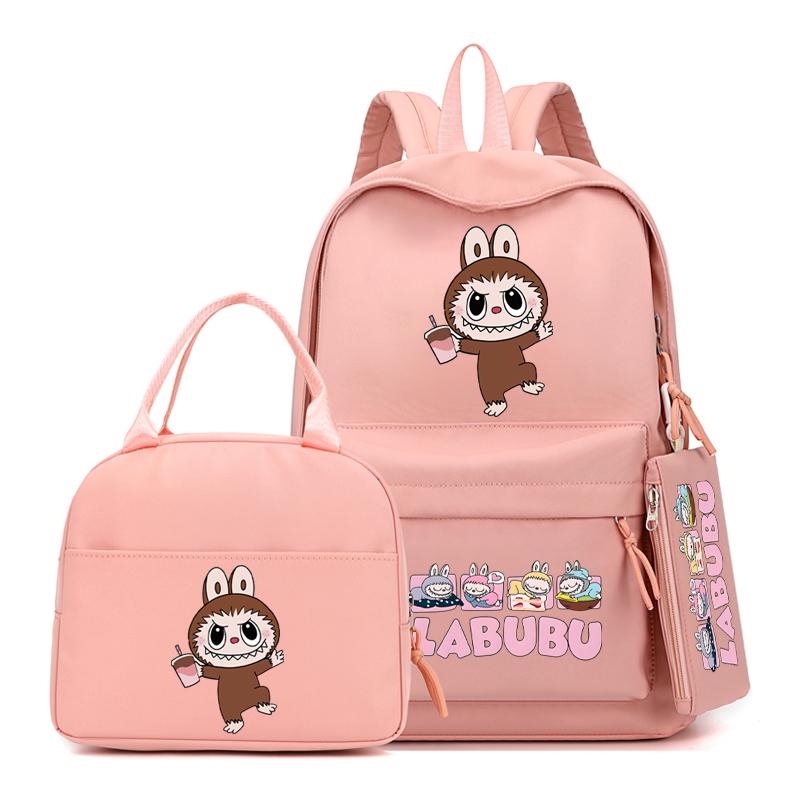 3Pcs/sst Cute Printed Backpackstudent Teenage Children Girl Boy Schoolbag Bookbag Men Women Large Capacity Waterproof Laptop Bag Mochila