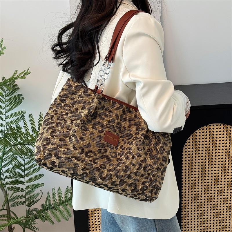 Leopard Print Shoulder Bag Women's Leopard Print Tote Bag