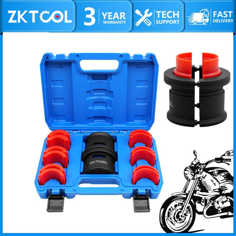 Universal motorcycle bicycle adjustable front fork oil seal drive tool set Front fork oil seal installation drive removal