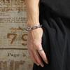Metal Shiny Bracelet Chunky Chain Stainless Steel Bracelets for Men Lock Charm Thick Rectangular Link Bracelet Hand Jewelry
