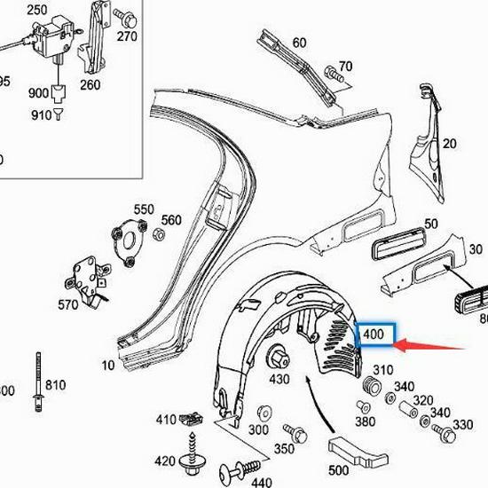 Mercedes-Benz E-Class W211 Rear Inner Lining (2116901730, 2116901830)