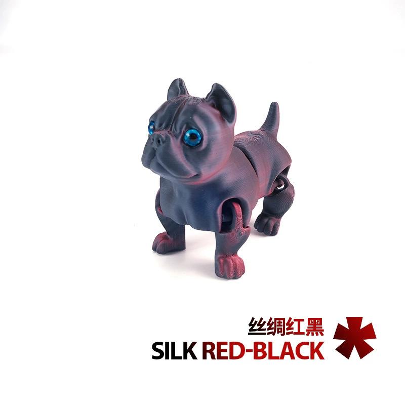 3D Printing Novelty Creative Pitbull Model Desktop Decorative Ornament Colourful Animal Crafts Children Toys Kids Birthday Gift