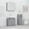 3 Piece Bathroom Furniture Set Grey Sonoma Particleboard