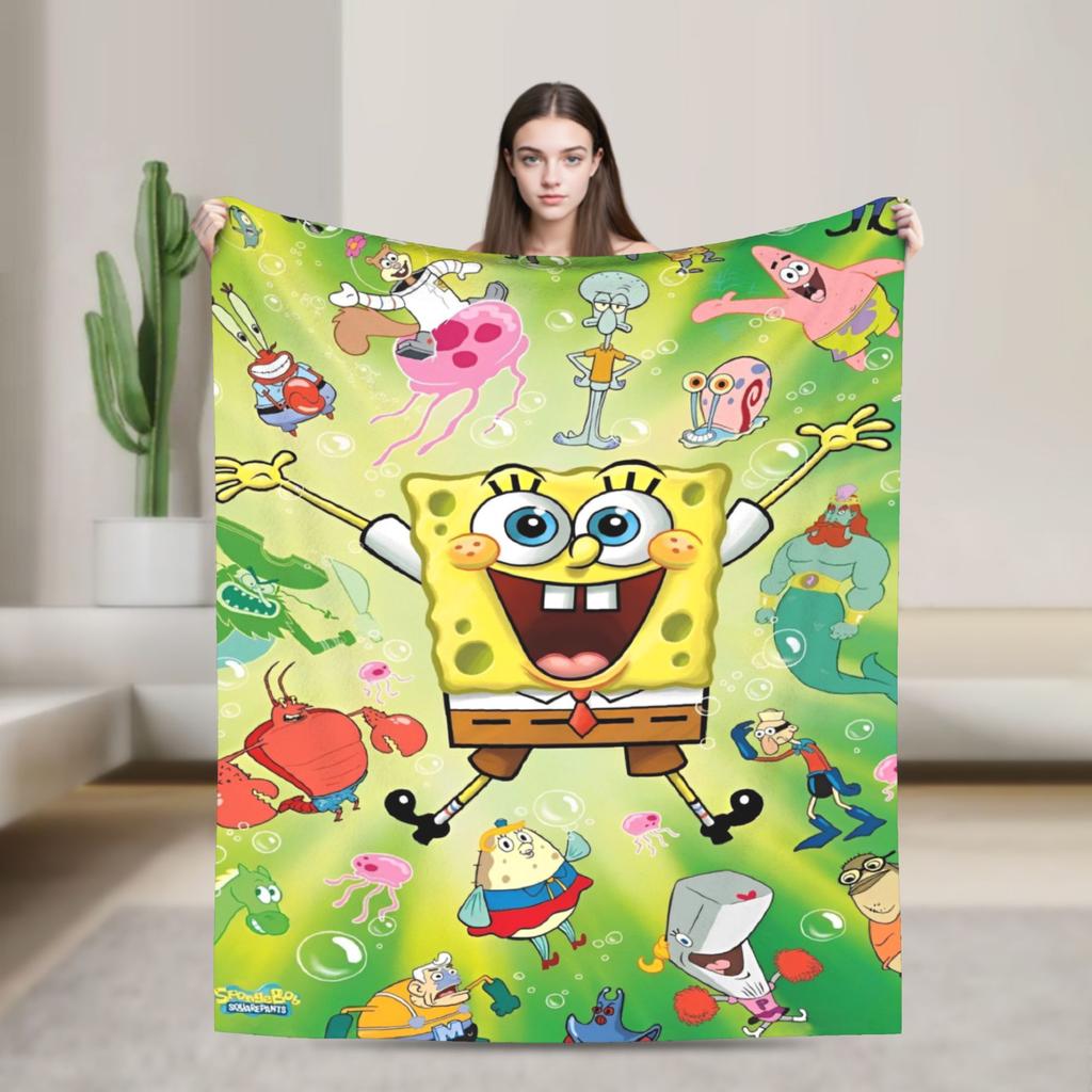 Patrick Star Blankets SpongeBob SquarePants Fuzzy Funny Warm Throw Blanket for Home Restaurant Spring/Autumn