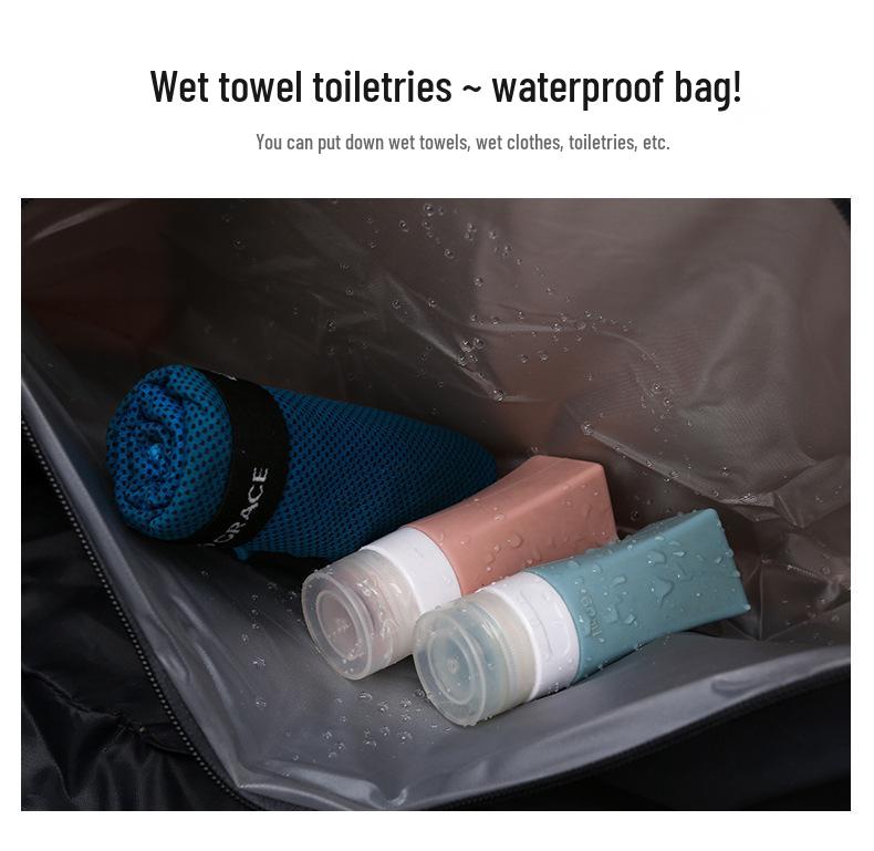 Unisex Gym Bag with Wet/Dry Separation, Large Capacity, Lightweight Tote for Travel or Maternity