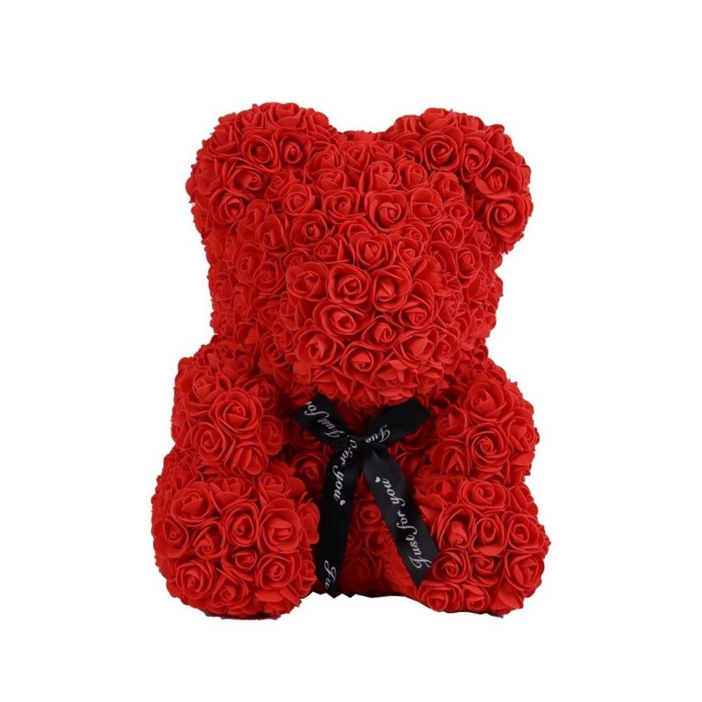 Lovers Gifts Simulated Flower Bear Sweet Valentine's Day Roses Rose Flower Bear Ornaments  Women