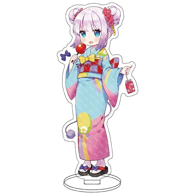 New Anime Acrylic Stand Model Kanna Kamui Tohru Action Figure Plate Holder Toys Gift