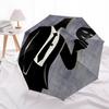 1pc Masked Figure Automatic Folding Umbrella - Windproof Compact Travel Umbrella with Auto Open/Close, 8-Rib Heavy-Duty Shaft for Women/Men A024