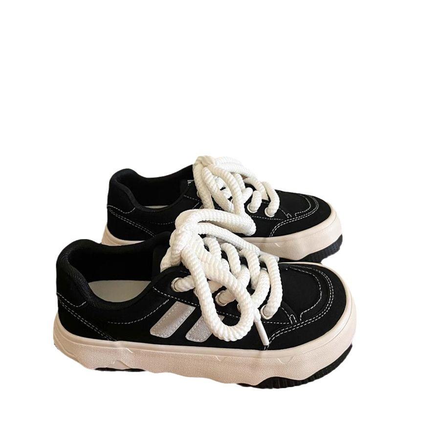 Mango head platform canvas shoes women's niche design sense retro casual board shoes spring new ins small