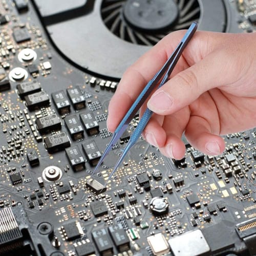 Titanium Precision Tweezers, 14cm Long, 0.15mm Tip, Straight, Tapered Tip Ideal for Working Under a Microscope, for Cell Phone Repair