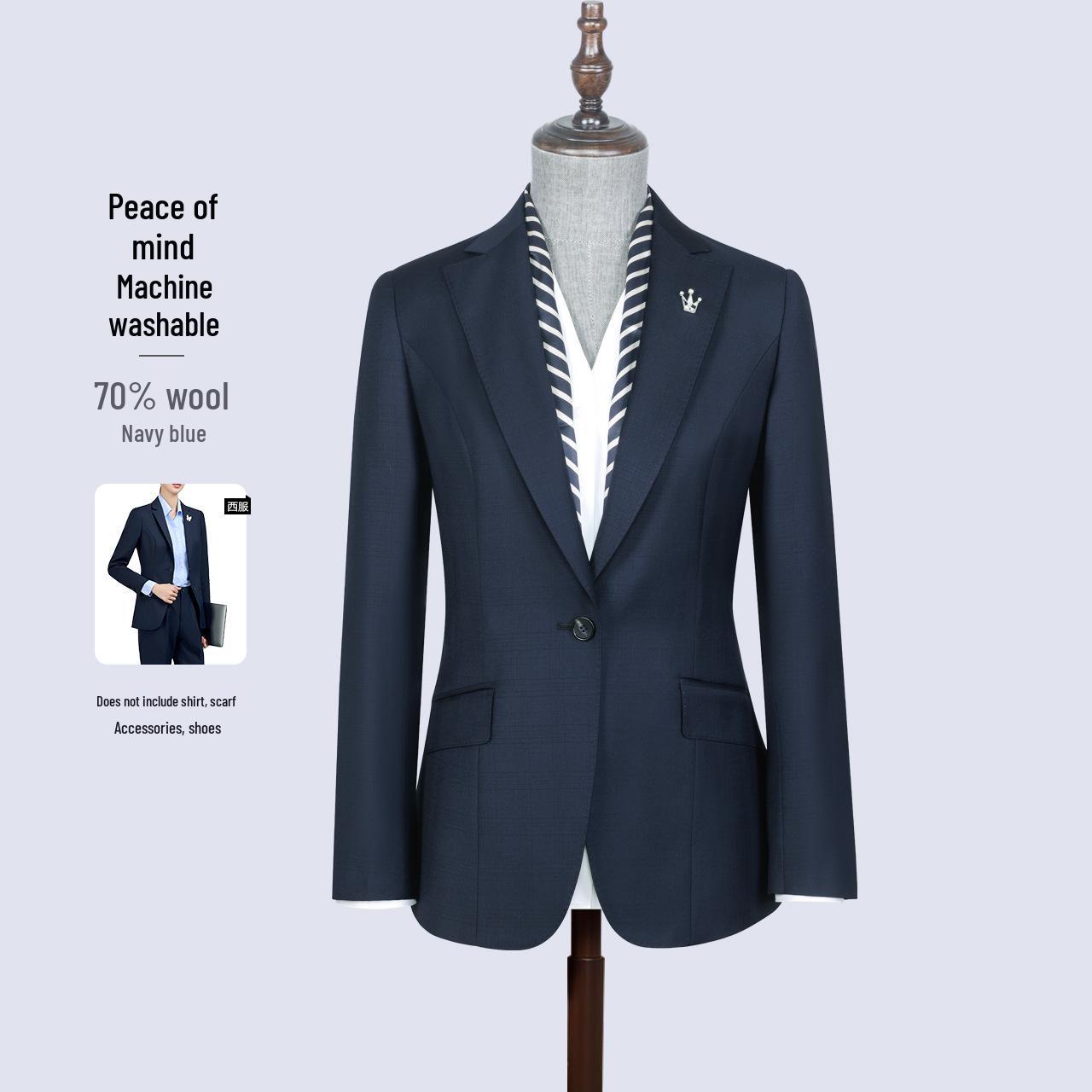 

Женский костюм из шерсти класса люкс, машинная стирка, формальная одежда для руководителей 165/96