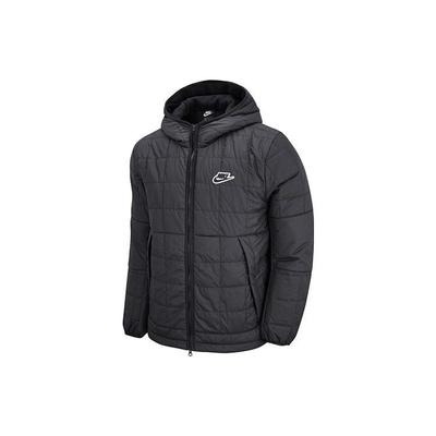 Synthetisch gefüllte Fleece-gefütterte Hoodie-Jacke mit Logo-Patch Herren Oberbekleidung Schwarz DJ0434-010