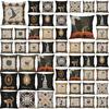 Halloween Owl Cushion Cover Cotton Linen Pillow Case With Pumpkin Pattern And Invisible Zipper For Sofa Home Decor