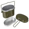 Ooi Metall Reiskocher im Schweizer Stil mit Griff, 4 Tassen Kapazität, Olivgrün [Für den Notfall im Freien, Hergestellt in Japan]