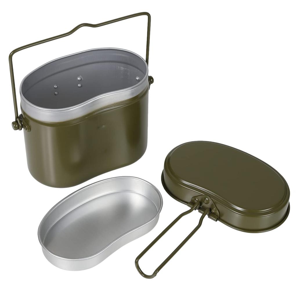 Ooi Metall Reiskocher im Schweizer Stil mit Griff, 4 Tassen Kapazität, Olivgrün [Für den Notfall im Freien, Hergestellt in Japan]