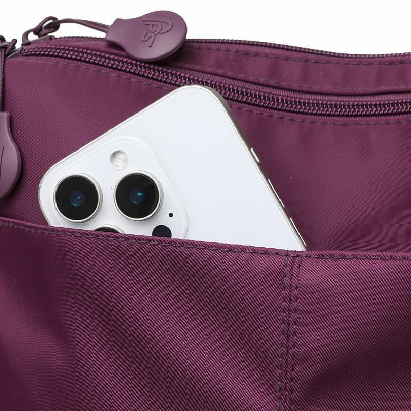 Women's Bag Large Capacity Multi-Zip Commuter Lightweight Shoulder Crossbody Bag