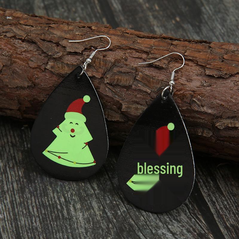 

Creative Santa Claus Red Hat Fluorescent Earrings for Women