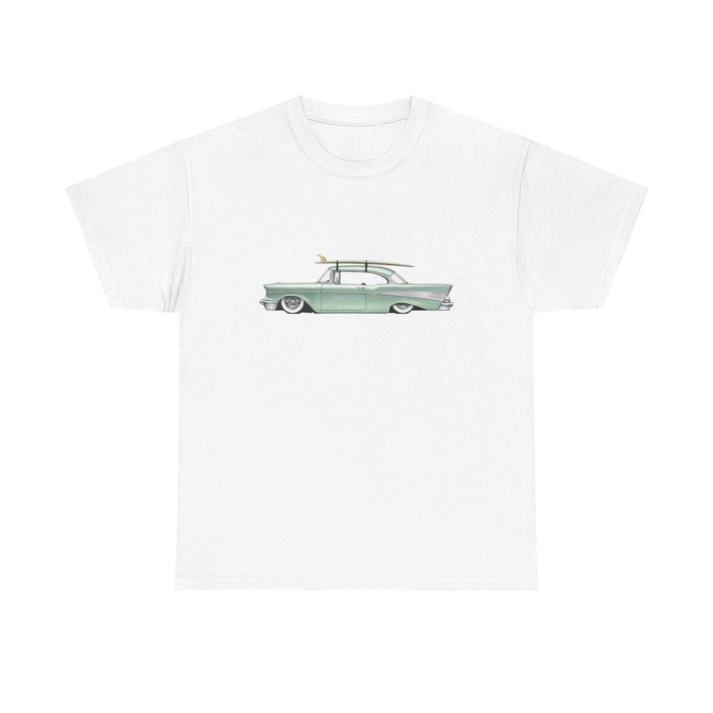 57 Chevy Cruiser Surfer Graphic T Shirt Unisex Heavy Cotton Tee NEW Unisex T-Shirt XXL