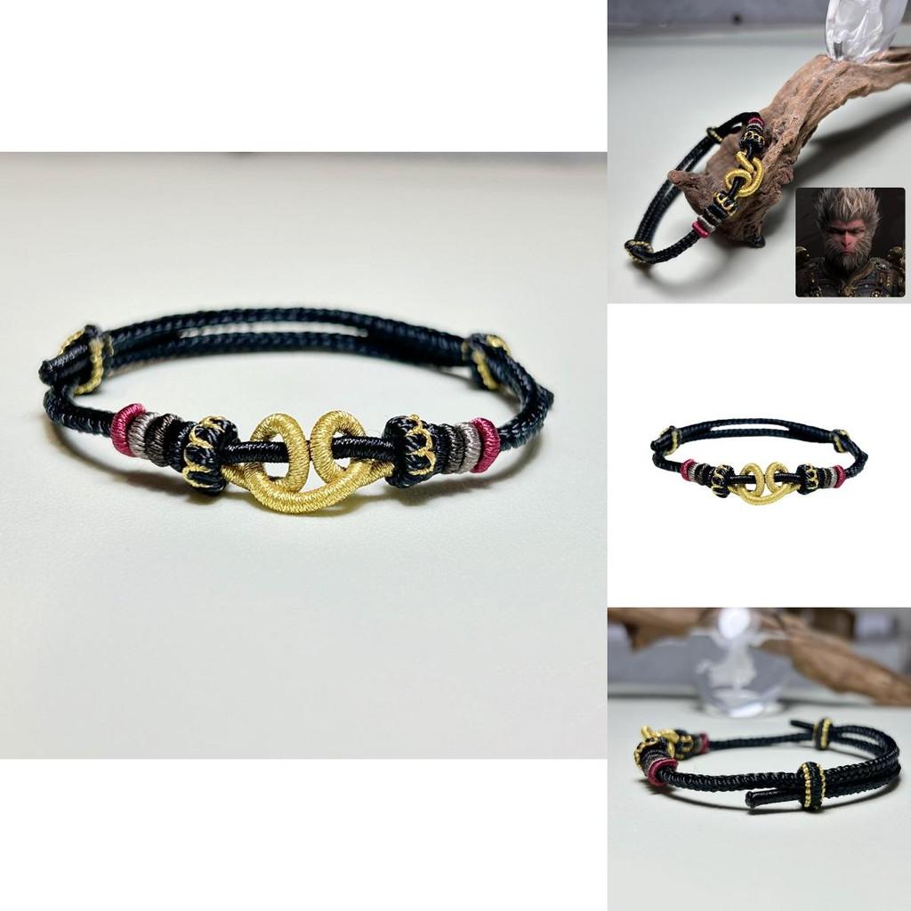 Unique Diy Handwoven Wukong Colorful Bracelet Embracing Ethnic Charm For Meaningful Couples Gift