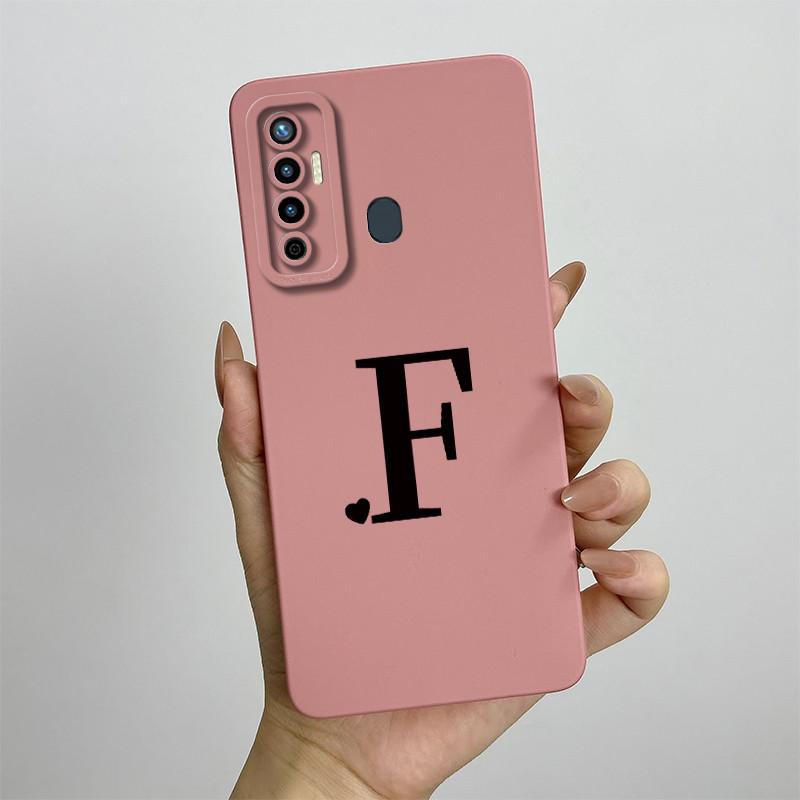 Funda for Tecno Camon 17 Case 4GB/6GB 128GB 6.6” Cute Letters Soft TPU Shockproof Liquid Silicone Phone Cover For Tecno Camon 17