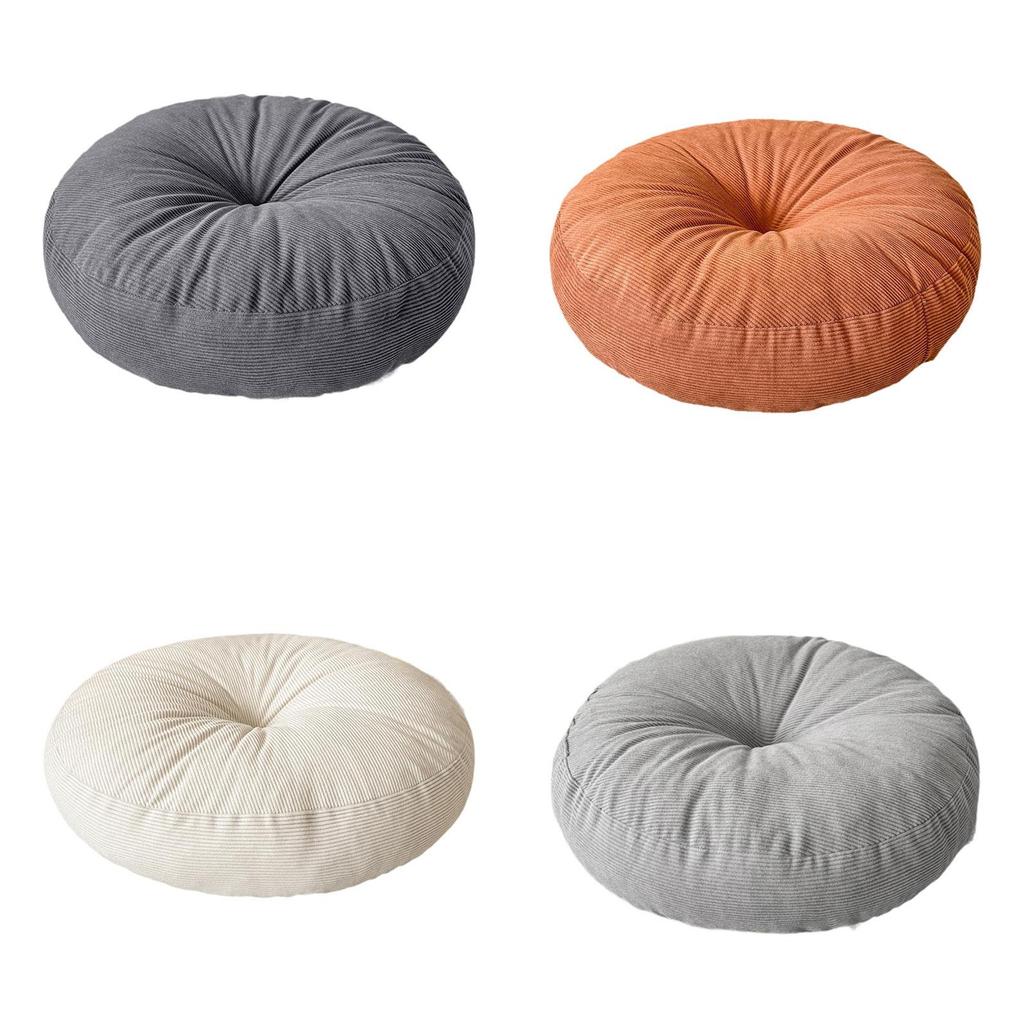 Premium Corduroy Round Floor Pillow Comfortable Plush Cushion Pad for Living Room Sofa Meditation Chair