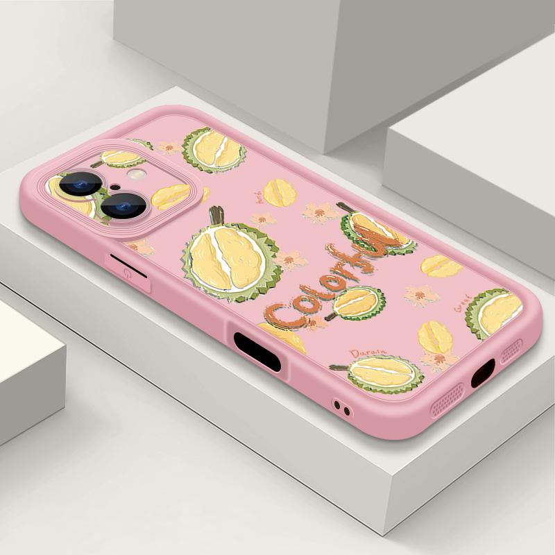 For iPhone 16 Pro Max Fruit Print Phone Case For iPhone 16e 15 14 13 12 Pro Max Plus 11 XR XS TPU Soft Shockproof Case Cover