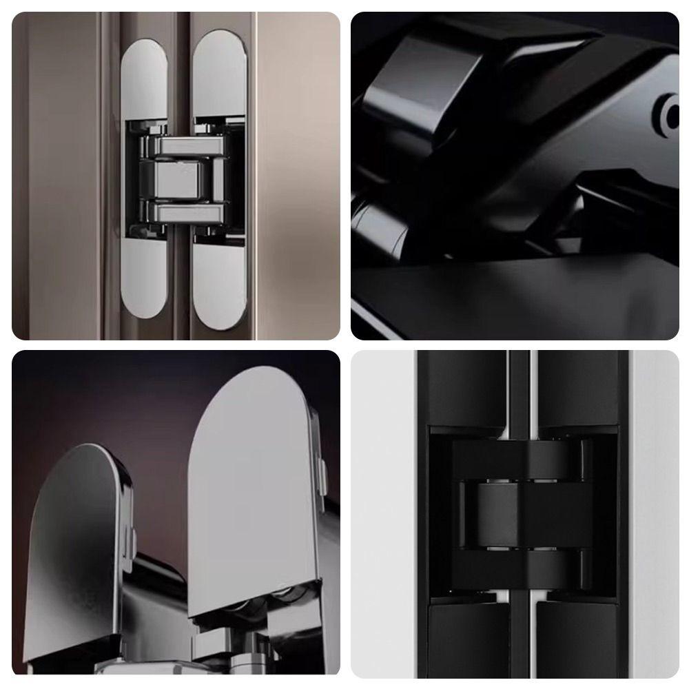 Zinc Alloy Door Hinge Folding Invisible Cross Hinge 180 Degree Adjustable Cabinet Cupboard Door Hinge