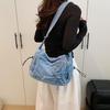 Denim Crossbody Bag Women's Underarm Bag Multi-Pocket Shoulder Bag