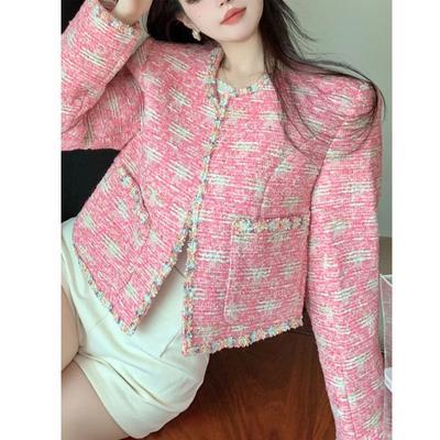 Bolsos Jaquetas para Mulheres Outono Inverno Nova Moda Manga Longa O Pescoço Jaqueta Vintage Casual Chique Solto Casacos