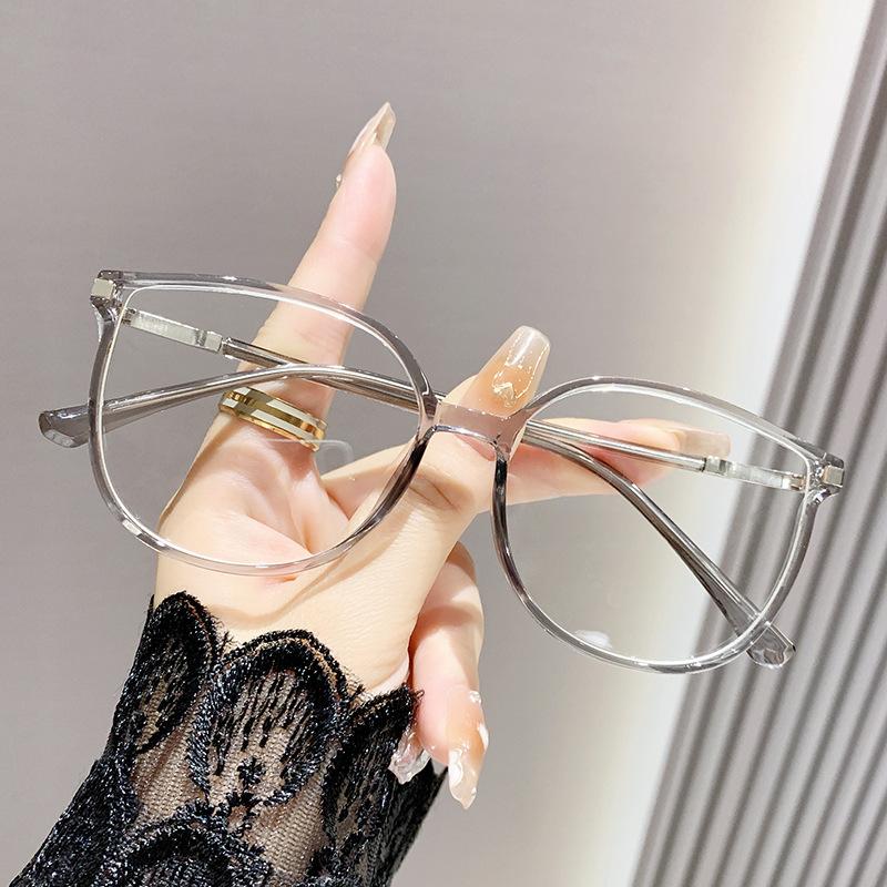 New anti-blue light progressive glasses trendy and popular style large frame with sparkling diamonds.2973