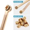 INJORA 42g Brass High Clearance Chassis Links Set for 1/18 RC Crawler TRX4M Defender Bronco Upgrade Parts (4M-40)