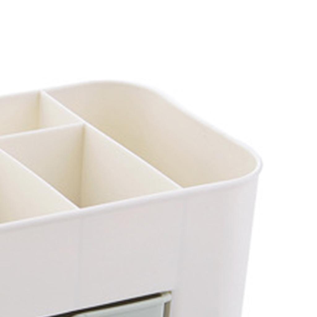 Kosmetik Make-up Organizer PP Multifunktional 6 Fächer Make-up Schreibtisch Organizer mit Schublade