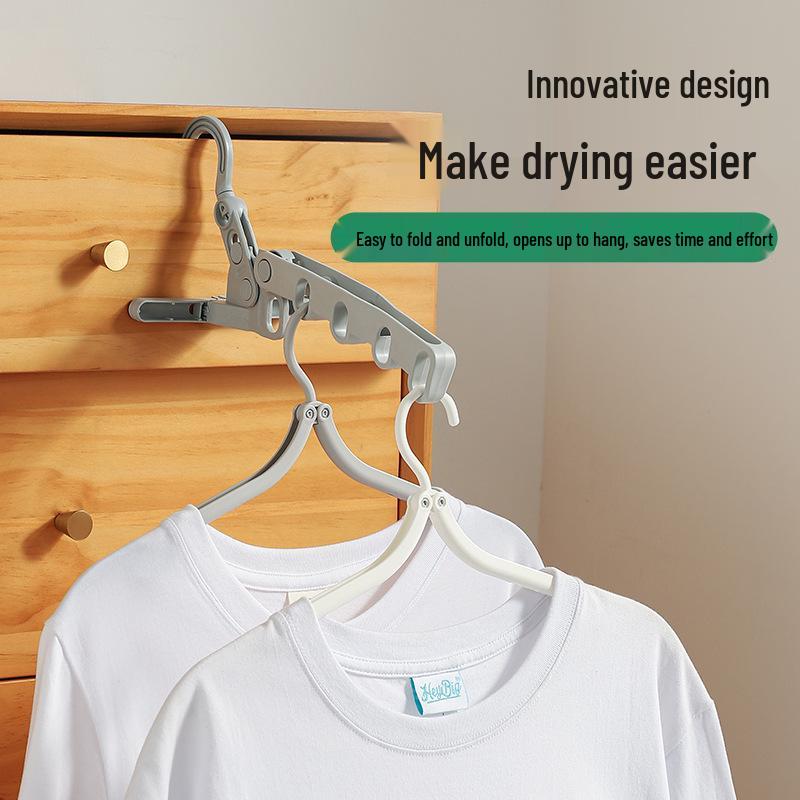 Portable Foldable Clothes Hanger for Travel, Home, Students, and Outdoor Use - Ideal for Drying Underwear and Socks
