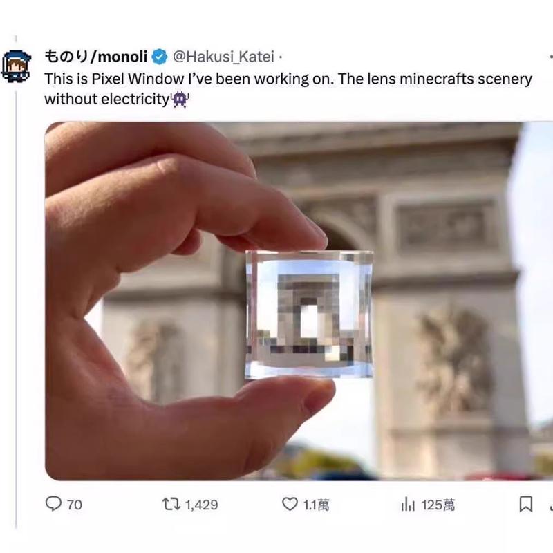 Pixel Stone Mosaic Filter Keychain Bag Pendant Lens Pendant Gift