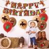 Western Cowboy-Themed Banner, Balloons, and Cake Topper Set – Wild West Birthday Party Decorations