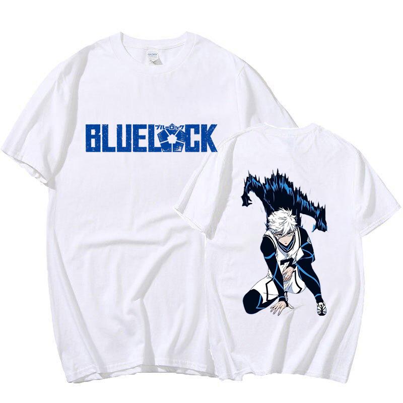 New Anime BLUE LOCK Nagi Seishiro Printing T-shirt Fashion Unisex Short Sleeve Summer Cool Hip Hop Top Tee