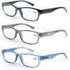 MODFANS 3 Pack Reading Glasses Men,Male Readers Eyeglasses,with Spring Hinges Vintag Square Frame,Good Quality Great Value