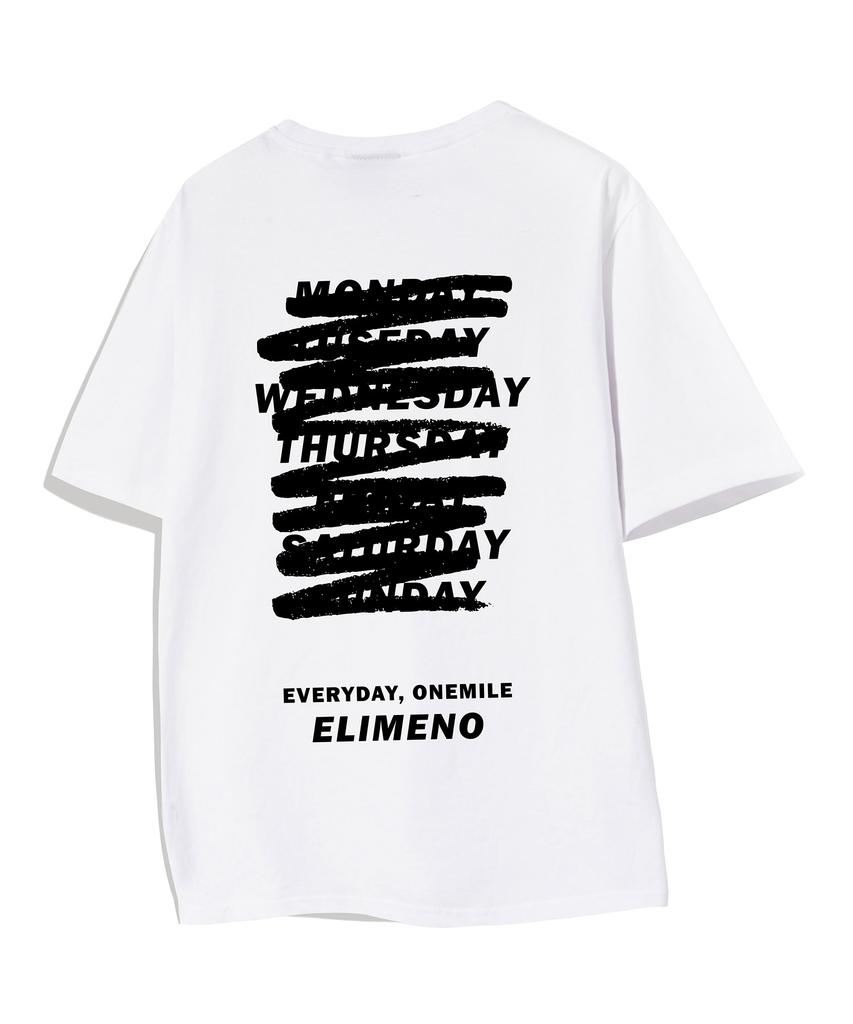 ELIMENO [Set] El Street Artwork Cool Cotton Short Sleeve T-Shirt 2-Piece Set