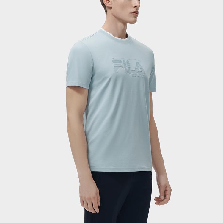 New FILA T Shirt Men's Light Sky Blue F11M317101F-LB