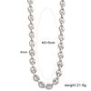 18K Coffee Bean Hip Hop Stainless Steel Necklace Bracelet