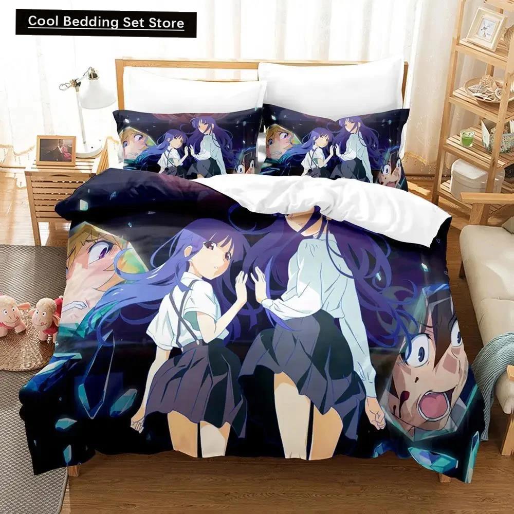 3D Anime Higurashi When They Cry Bedding Set Duvet Cover Bed Set Quilt Cover Pillowcase Comforter king Queen Size Boys Adult