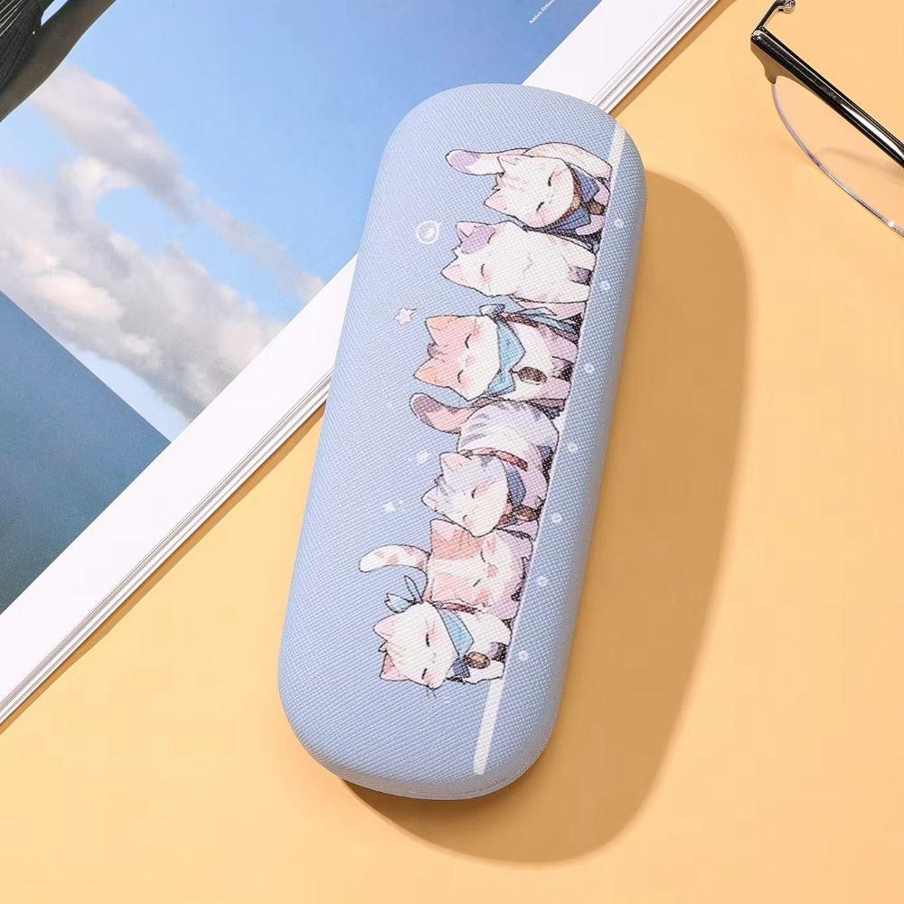 Portable Glasses Case Anti-Pressure Sunglass Storage Box New Cat Print Eyeglass Case