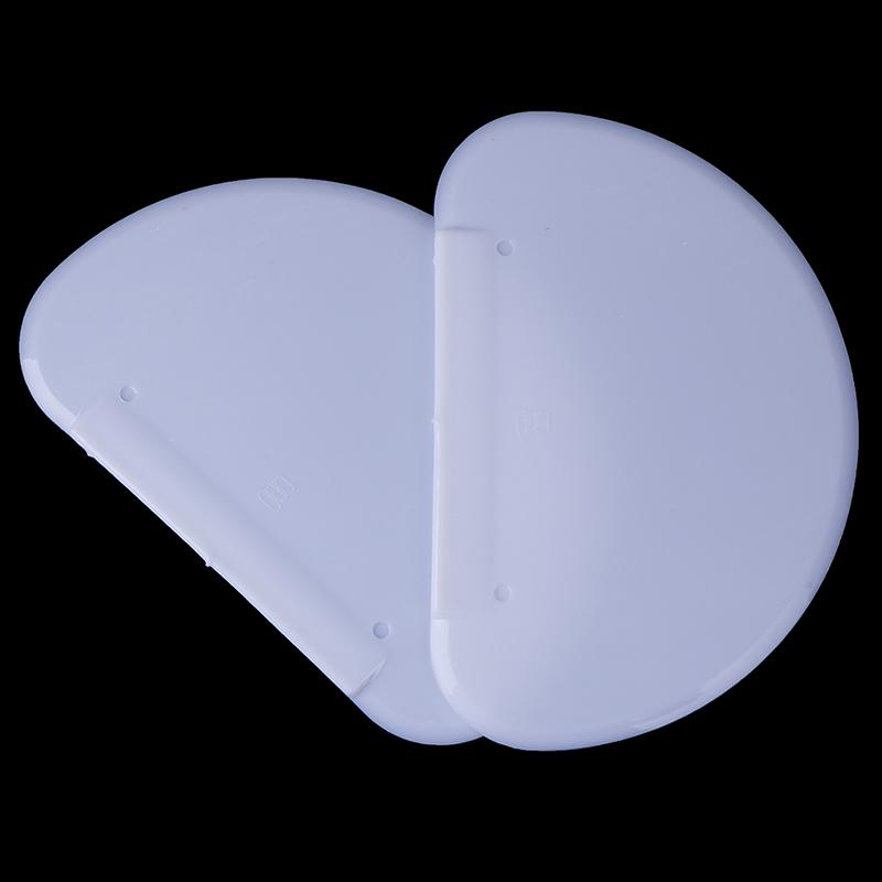 White Pastry Dough Cutter Cake Tools Scraper Flexible Safe Plastic Kitchen Tool