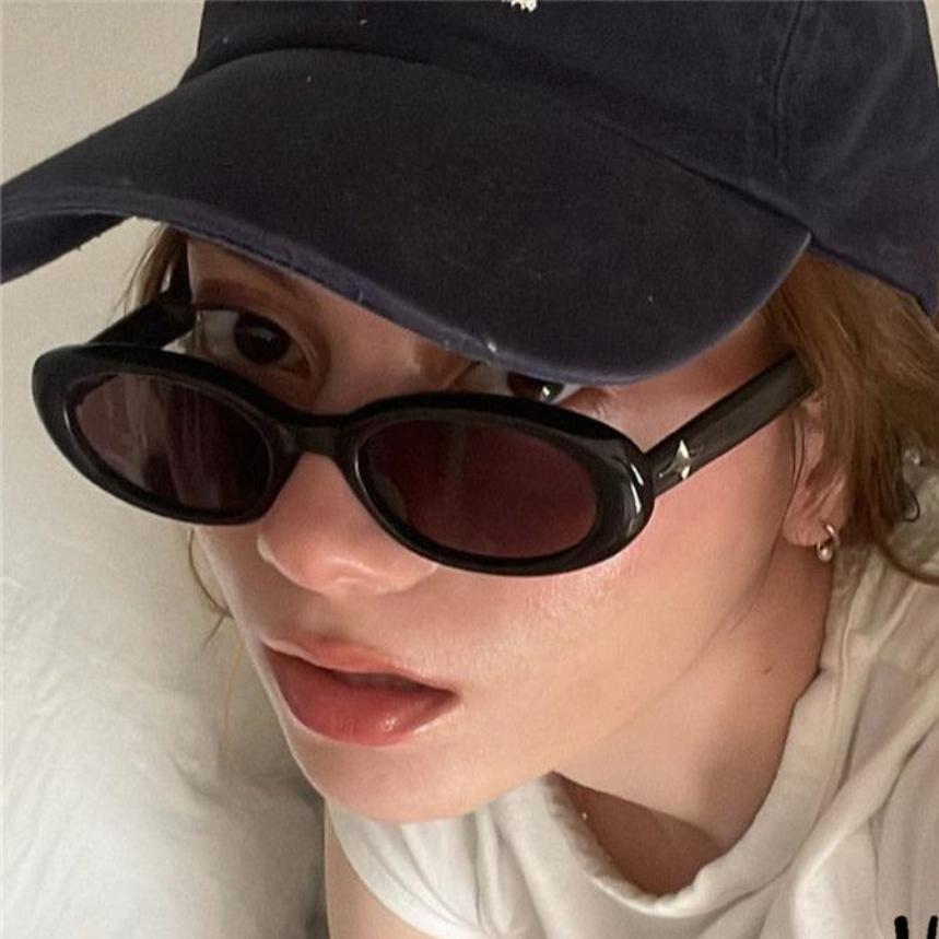 New Vintage Oval Sunglasses Women New Trendy Style Shades Fashion Luxury Brand Designer Glasses Uv400 Protection Eyewear