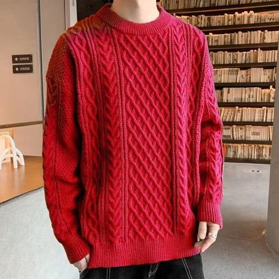 Neue Herbst-Winter-Herren-Strickpullover mit lockerer Passform, lässiger Stil, Jugend-Herrenbekleidung, Pullover mit Top-Design