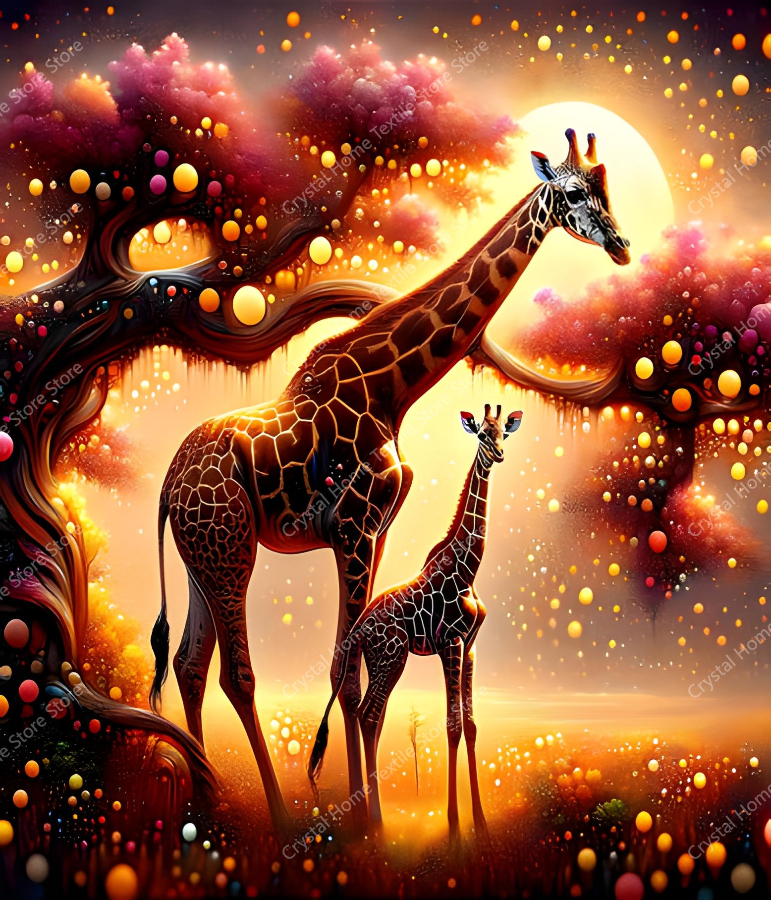 

2026 Giraffe Sunset Scene Gift Soft Plush Blanket,Flannel Throw Blanket for Living Room Bedroom Bed Travel Sofa Cover Kids Gift 75cmx90cm